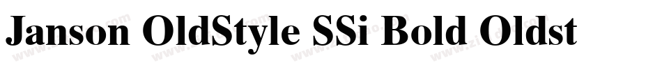 Janson OldStyle SSi Bold Oldstyle Figures字体转换